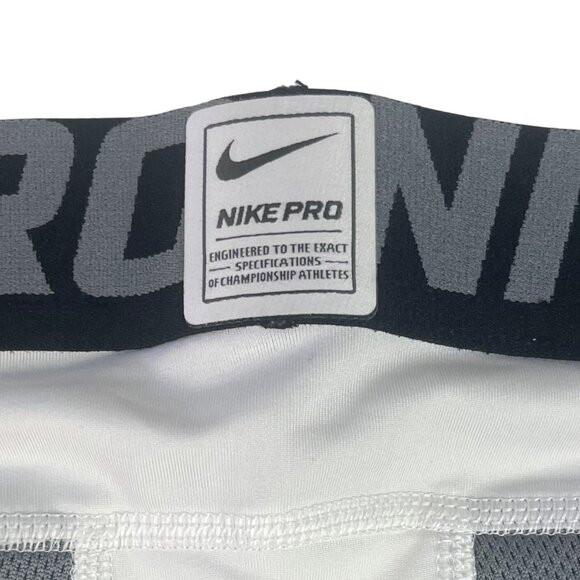 Nike Pro Boys Hyperstrong Authentic MLB Compression Shorts White Size Medium - Picture 6 of 8